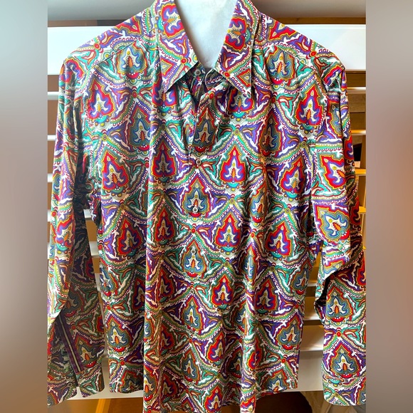 Excellent condition- worn once and dry cleaned.Robert Graham men’s shirt. - Picture 1 of 3